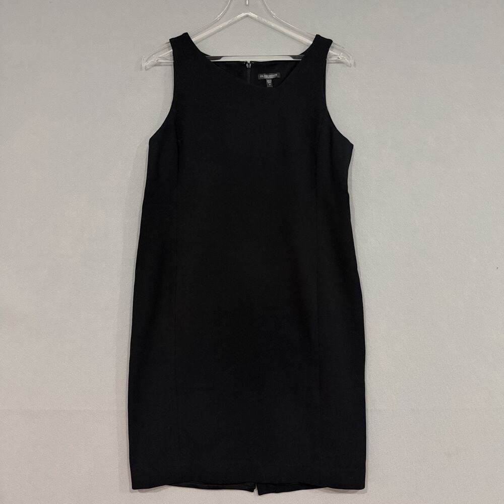 Eileen Fisher Dress Size 10 Black Shift Knee Length Office Workwear